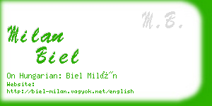 milan biel business card